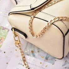 Metal Flat Chain Strap, Wallet Chain, Shoulder Bag Chain Replacement Accessory - Gold - View 10