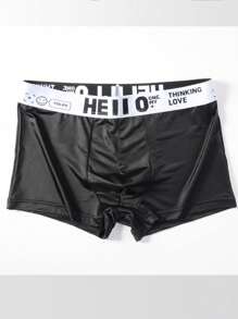 5pcs Men's Letter Printed Boxer Shorts - Multicolor - View 5