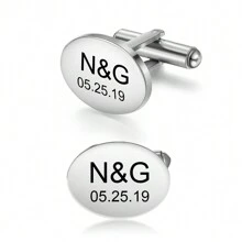 Men's Cufflinks Customized Letter Clothes Buttons For Man's Wear Decoration, Special Gift Of Father's Day /Birthdayhusband/Boyfriend/Uncle/Male Friend, Wedding Gift