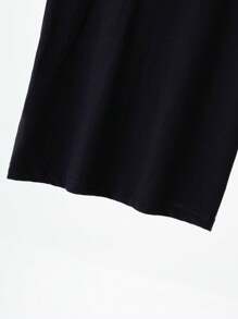 Set di 2 pezzi con Maglietta a maniche corte e pantaloncini a quadretti per ragazze giovani - nero - Visualizzare 4