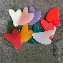 1 pezzo Gua Sha Board, raschietto Gua Sha in resina naturale per massaggi viso, collo, schiena e corpo, massaggiatore per il corpo in resina per la cura della pelle