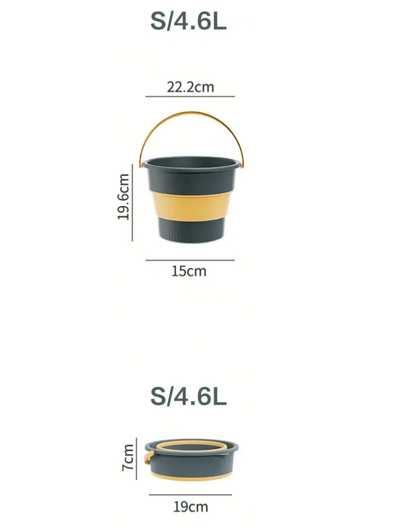 1pc Foldable Household Water Bucket Portable Fishing Bucket Car Wash ...