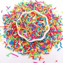 2-10mm Short Long Polymer Clay Cylindrical Candy Sprinkles Hot Soft Pottery For Decoration DIY Crafts Filler Accessories 20g/Bag