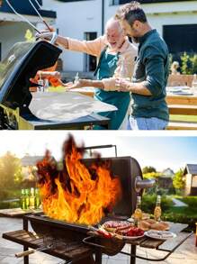 1条加厚升级版1x1米（40x40英寸）应急灭火毯，灭火毯，阻燃毯，玻璃纤维阻燃材料，耐高温灭火毯，隔热阻燃逃生毯，车载灭火毯，家用消防设备，户外阻燃毯，适用于露营烧烤、办公室/仓库/学校/家庭/厨房/卧室及户外露营烹饪装备 - 彩色 - 查看 3