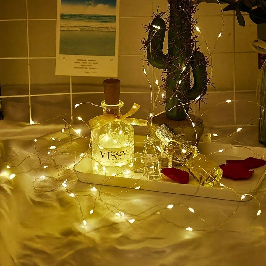 One Piece Pvc Wine Bottle Stopper Light Button Battery Led Lights Ambient Decorative Color