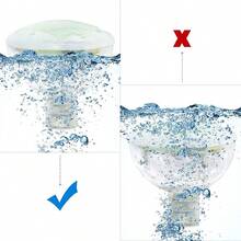 1 pieza Luces de piscina, luces vibrantes LED de piscina - a prueba de agua con 7 modos de pantalla multicolor - perfectas para fiestas en la piscina, luces sumergibles, luces para estanques y baños, decoración de piscinas - Blanco - Ver 12