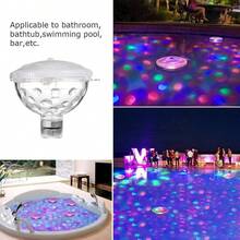 1 pieza Luces de piscina, luces vibrantes LED de piscina - a prueba de agua con 7 modos de pantalla multicolor - perfectas para fiestas en la piscina, luces sumergibles, luces para estanques y baños, decoración de piscinas - Blanco - Ver 5