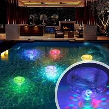 1 pieza Luces de piscina, luces vibrantes LED de piscina - a prueba de agua con 7 modos de pantalla multicolor - perfectas para fiestas en la piscina, luces sumergibles, luces para estanques y baños, decoración de piscinas - Blanco - Ver 3