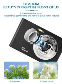 4K Digital Camera Entry-Level Retro-Style Mini CCD Camera With High Definition, High Resolution, Small And Portable Style, Ideal For Students And As A Mini Card Camera
