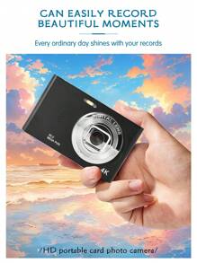 4K Digital Camera Entry-Level Retro-Style Mini CCD Camera With High Definition, High Resolution, Small And Portable Style, Ideal For Students And As A Mini Card Camera