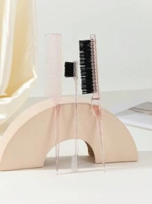 1 套散粉锥形刷、双头控边刷和蓬松粉形刷套装、发刷、梳子、美发工具、美发产品及配件，适用于理发沙龙美容旅行必需品、返校、旅行度假必需品、女士发饰、刷子、发刷、边缘刷、刷头发、发梳、梳头发、顺发刷、球刷、迷你发刷、发刷套装、木梳、发刷、刷子、梳子、光滑后刷、发刷、边缘刷、刷头发、发梳、发刷套装、梳头发、迷你发刷、顺发刷、发刷、美发产品、美发工具、美发用品、护发、卷发刷、理发师、理发配件、美发设备、旅行必需品、发型、美发 - 粉色 - 查看 5