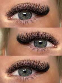 20 Pairs Mixed D Curl Russian Volume Faux Mink Lashes, Criss-Cross, Fluffy & Natural Look, Suitable For Daily, Date, Dramatic Makeup, Cosplay, Women With Sparse Lashes