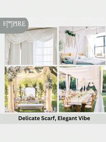 216" Long Sheer Window Curtain Valance/Scarf Great Value 25 Colors - Lilac Purple - View 3