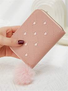 Women's Portable Handbag & Coin Purse For Daily Use - Pink - View 3