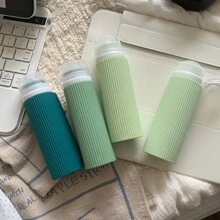 4pcs Color Silicone Leak-Proof Travel Bottle, Refillable, Squeezable Container For Shampoo, Lotion, Toiletries Sorting Bottle - Brown - View 2