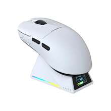 NACODEX-Gaming Mouse PAW3395 High Sensitivity Wireless Triple Mode Lightweight With Stand Charger-AJ159 APEX White - White - View 4