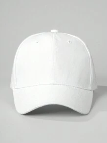 1個中性純色棒球帽,適用於戶外活動,在春秋冬季、海灘、假期中都能調節的防曬帽,青年y2k風格