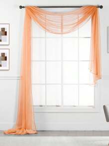 216" Long Sheer Window Curtain Valance/Scarf Great Value 25 Colors - Jeruk - View 1