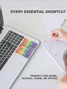 2pcs Windows Shortcut Key Sticker Cover Decoration Laptop Keyboard Shortcut Key Reference Tip Sticker - Multicolor - View 7