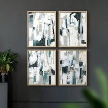 FRAMED Wall Art - -Sea Cavern Strata I Framed Print - Set Of 4-Comes Framed And Ready To Hang