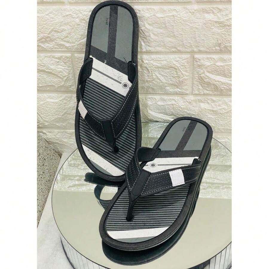 Men Flip Flops & Slides - Xám - Xem 1