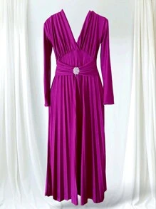 Vestido de gala largos para fiesta boda graduación noche o día calidad premium Dama joven señora Envío express diferentes modelos reuniones - Multicolor - Ver 1