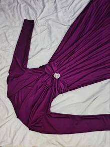 Vestido de gala largos para fiesta boda graduación noche o día calidad premium Dama joven señora Envío express diferentes modelos reuniones - Multicolor - Ver 3