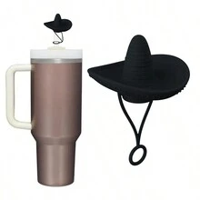 1 件装杯子吸管盖，硅胶吸管盖适合 30&40 盎司带手柄玻璃杯，10 毫米可爱饮用吸管头盖适用于杯子配件 - 彩色 - 查看 5