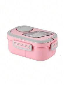 Set de 3 piezas de cubiertos portátiles para almuerzo, caja Bento de material PP que se puede calentar en microondas, adecuado para almuerzos en el trabajo y la escuela