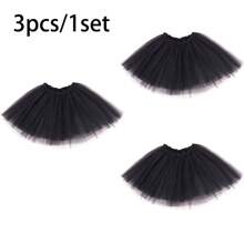1pc/3pcs/5pcs Neon 80s Tutu Skirt, 3-Layers, For Princess Dress Up, Party, Performance, Christmas, Festival, Mardi Gras, Ballet Performance, Party Gift - Mesh Tutu Skirt - View 49
