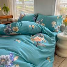 Set de funda nórdica de poliéster impreso de 3 piezas que incluye 1 funda nórdica y 2 fundas de almohada, sin relleno, cómodo y suave, adecuado para cama tamaño Queen/King/Individual