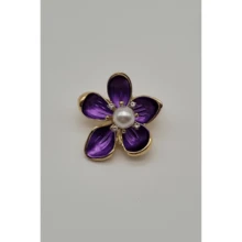 BROCHE FLOR MORADA - Morado Violeta - Ver 1