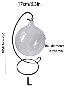 1個創意掛玻璃花瓶魚缸，多功能盆栽植物和景觀用途的水族箱 (多種尺寸可選)