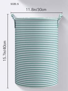 1pc Foldable Fabric Storage Basket For Bathroom, Dirty Clothes, Toys, Clothing Organizer, Laundry Basket - Blue - View 9