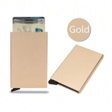RFID Wallet Metal Thin Slim Men Women Wallets Pop Up Minimalist Wallet Small Black Purse ID Card Clip Card Box Card Holder Wallet Business Card Holder Credit Card Holder - Multicolor - View 11