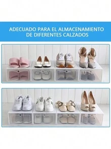 6 Pzs Zapatera Organizador Caja de Almacenamiento Zapatos Tenis Armable Apilable Tenis Tacones Botas