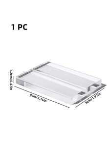 壓克力名片槽底座支架,透明,1 件/5 件/10 件/壓克力六角形空白名片 - 無色 - 查看 7