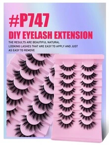 Beauty Showme 20pcs 5D Silk Eyelashes, Natural Looking Doll Eyelashes With Stretchy Ends