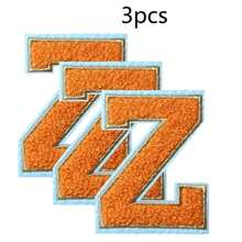 3 件 A-Z 3.15 英寸大号雪尼尔刺绣字母贴片，熨烫缝制字母贴片，用于衣服、夹克、帽子、书籍、背包的缝制贴花 - DIY 刺绣用品 - 白色 - 查看 84