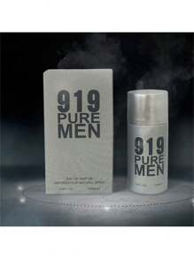 Luminous And Fresh Accords, Men's Perfume 919 Pure Men Vaporisateur Natural Spray 100ML - 銀色 - 查看 1