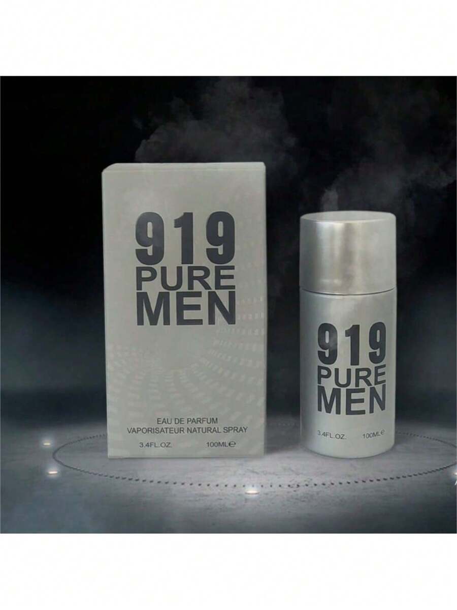 Luminous And Fresh Accords, Men's Perfume 919 Pure Men Vaporisateur Natural Spray 100ML - 銀色 - 查看 1