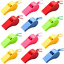 6/12 Stück/Packung zufällige Farbe Plastik Pfeifen Halsbänder Schule Fußball Sport Cheerleading Pfeifen Trainings Fußball Pfeifen Schiedsrichter Pfeifen