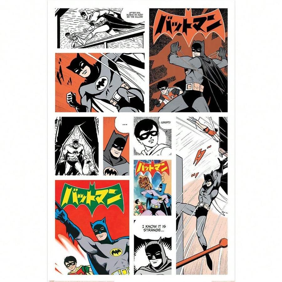 Batman Bat-Manga Poster (Multicoloured) - Multicolor - View 1