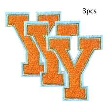 3 件 A-Z 3.15 英寸大号雪尼尔刺绣字母贴片，熨烫缝制字母贴片，用于衣服、夹克、帽子、书籍、背包的缝制贴花 - DIY 刺绣用品 - 白色 - 查看 155