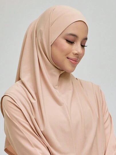 1 件女士 L 码简易头巾吸汗带头巾即戴式头巾头带适用于 Abaya 配饰面纱服装