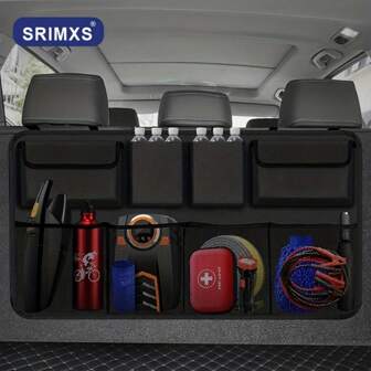1pc Car Trunk Car Organisers Backseat Hanging Car Organizer With 8 Large Storage Bags Trunk Organizer For SUV Truck Space Saving