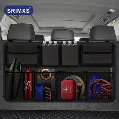 1pc Car Trunk Car Organisers Backseat Hanging Car Organizer With 8 Large Storage Bags Trunk Organizer For SUV Truck Space Saving