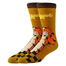 5 pares de calcetines animados de dibujos animados para hombres y mujeres, calcetines divertidos y novedosos
