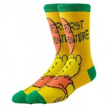 5 pares de calcetines animados de dibujos animados para hombres y mujeres, calcetines divertidos y novedosos