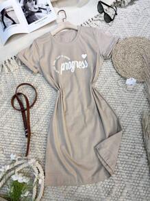 Women Dresses - 米色 - 查看 3